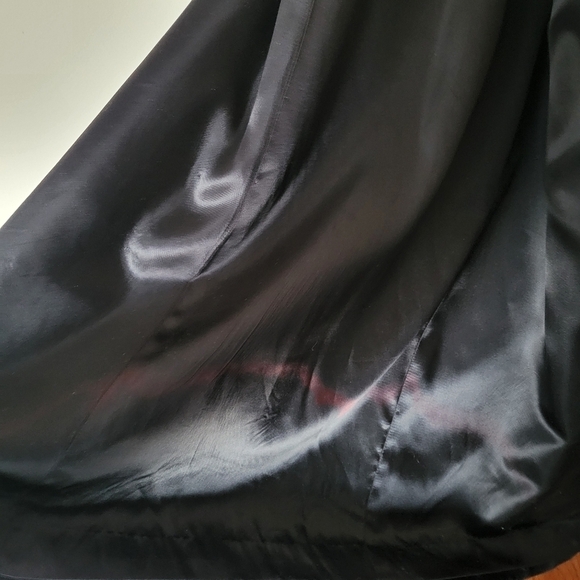 Vintage Retro 70s Long Black Velvet Double Breasted Maxi Duster Coat Size Large - Picture 11 of 11